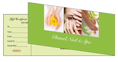 explore  image  nail salon gift certificate template gift