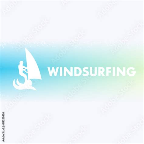 windsurfing logo windsurfer vector sign man  surfboard  sail