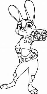 Judy Coloring Hopps Pages Color Print sketch template