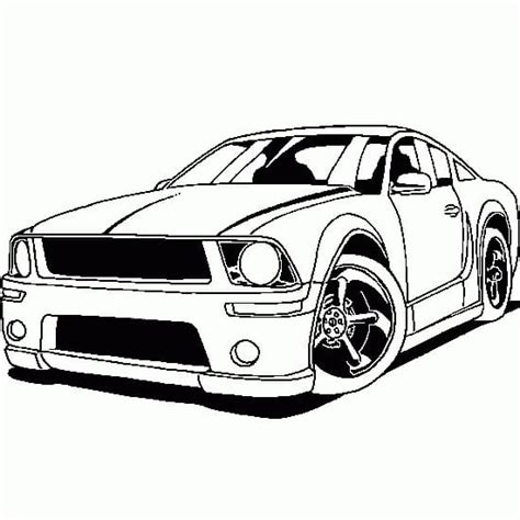 easy mustang coloring page  printable coloring pages  kids