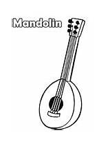 Coloring Mandolin Music Pages sketch template