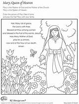 Mary May Crowning Coloring Virgin Heaven Queen Printable Pages Hail Kids Choose Board Catholic sketch template