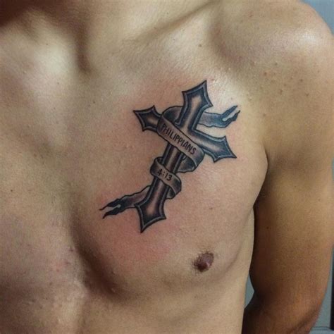 cross chest tattoos designs ideas and meaning tattoos for you