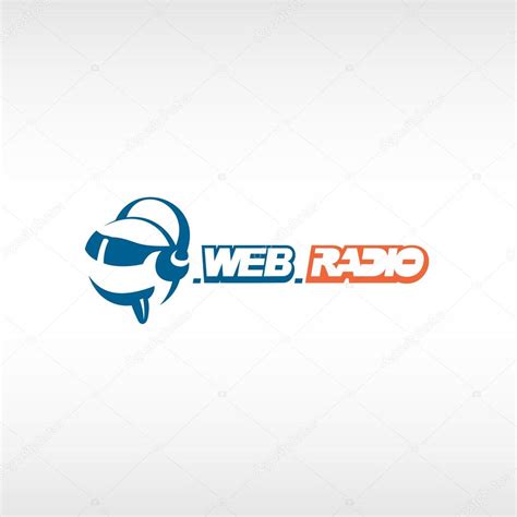 internet radio logo template stock vector  kilroy