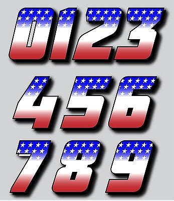 custom race car numbers vinyl decal  number combination die cut set   ebay