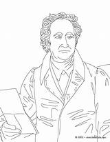 Goethe Wolfgang Johann Escritor German Ausmalen Aleman Hellokids Drucken sketch template