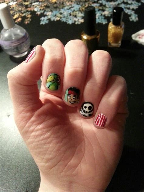 pin  meg perry  nails pirate nail art pirate nails nails