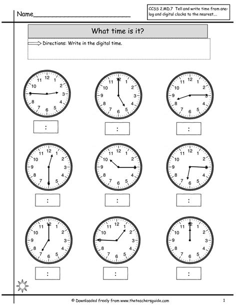 telling time  nearest quarter hour clock worksheets social studies