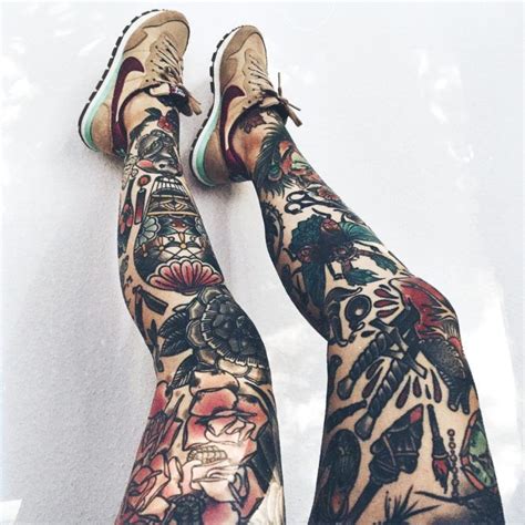 amazing leg sleeve tattoos  females sheideas leg sleeve