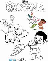Oceania Stampare Cartoni Moana Animati sketch template