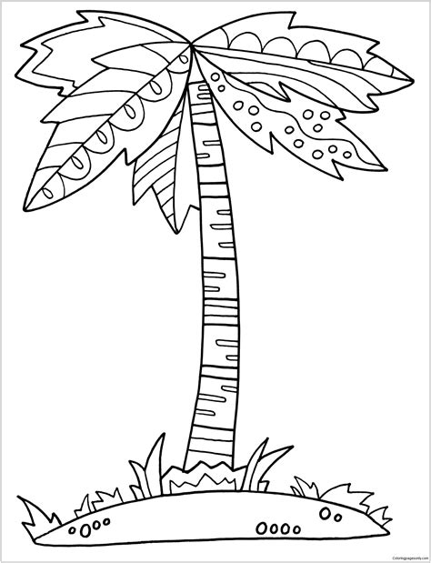 palm tree coloring page  printable coloring pages