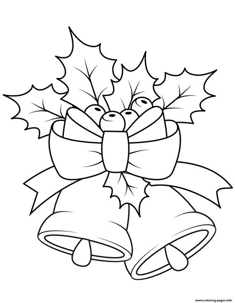 christmas bells coloring page printable