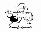 Christmas Dog Coloring Coloringcrew sketch template