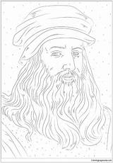 Da Leonardo Vinci Pages Coloring Print Color sketch template