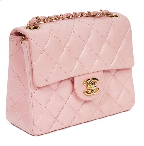 sold price chanel pink quilted mini flap shoulder bag