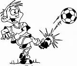 Kick Coloring Ball Football Kids Playing Soccer Drawing Pages Drawings Wecoloringpage Line Step Nfl Getdrawings Printable Player Balls Clipartmag sketch template