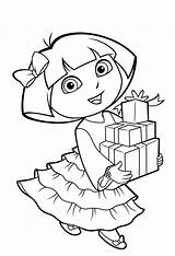 Dora Aventureira Flamenca Concernant Ses Weihnachtsgeschenke Regali Suoi Greatestcoloringbook Exploratrice Tudodesenhos Paintingvalley Cinderella Skull Wonderful sketch template