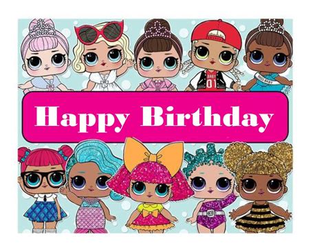 buy lol suprise dolls birthday party  baby shower edible icing image