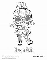 Lol Coloring Pages Neon Surprise Qt Printable Colouring Doll Sheets Lotta Kids Cutie Girls Series Visit Cartoon Print sketch template