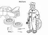 Mechanic Coloring Pages Colouring Occupation Clipart Kids Car Activities Getdrawings Printable Cliparts Library Popular Colorings sketch template