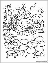 Pages Coloring Extraordinary Springtime Kids Color Online sketch template