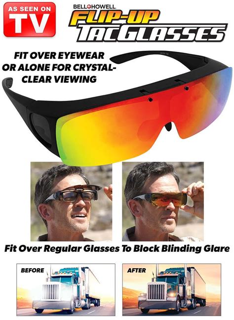 Bell Howell® Flip Up Tac Glasses Flip Up Glasses Flip Up Sunglasses