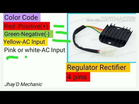 pin regulator rectifier wiring diagram  pin voltage regulator wiring diagram hobbiesxstyle