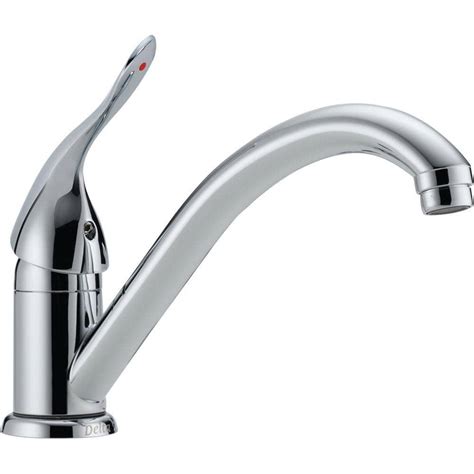 delta classic single handle standard kitchen faucet  chrome lf hdf