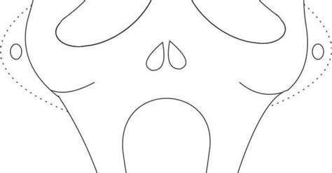 ghost face mask coloring pages