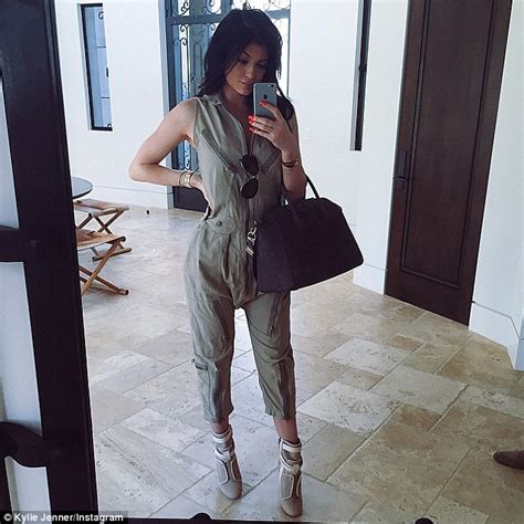 kylie jenner in sheer bodysuit in instagram picture after showing off