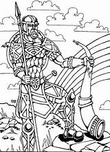 Heimdall Bifrost Vigilant Viking Norse Deviantart Coloring Mythology Warriors sketch template