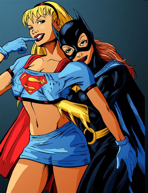 batgirl x supergirl by david 3000 on deviantart
