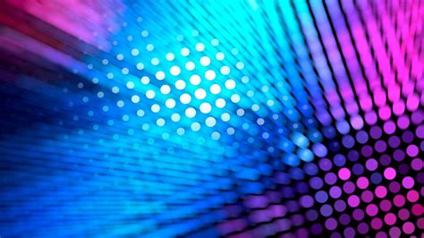 Blue Purple Dots Rounds Neon Art Abstract Hd Desktop Wallpaper