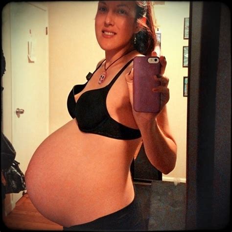 big pregnant with twins belly nude