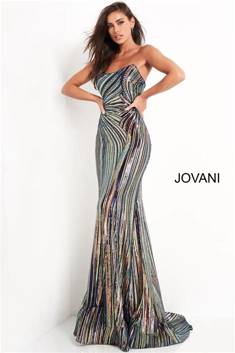 jovani 04810 multi sheath sequin long prom dress
