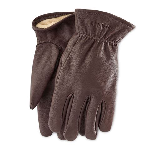 red wing buckskin leather lined gloves brown  sporting lodge