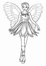 Coloring Wings Fairy Fantasy Pair Barbie Pages Coloringsky Princess Kids Ballerina Print Printable sketch template