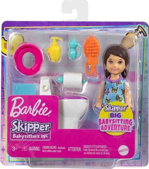 barbie skipper big babysitting adventure toddler doll set  toilet