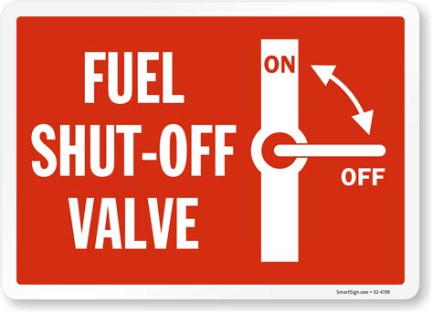 fuel shut  valve sign sku