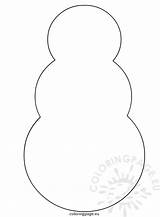 Snowman Template Winter Coloring sketch template