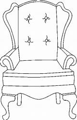 Armchair Coloring Furniture Pages Coloringbookfun Kids Paper sketch template