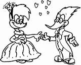 Coloring Pages Woodpecker Woody Cartoon Wecoloringpage Couple Clipartmag sketch template