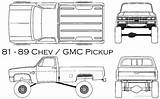 Gmc Chevy Truck Blueprints Lifted Silverado sketch template