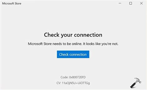[fix] check your connection error with apps on windows 10 v1809