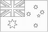 Flag Australia Coloring Flags Kids Pages Color Print Printable Union Jack Justcolor sketch template