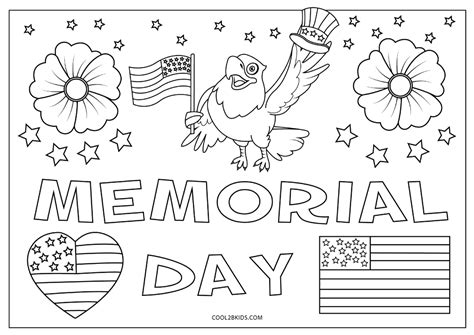 memorial day coloring pages  kids preschool  kindergarten