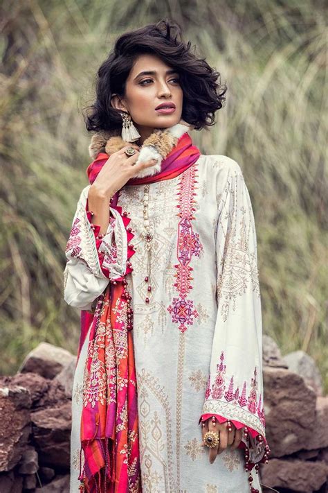 Latest Maria B Winter Linen Dresses Collection 2019 2020