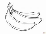 Coloring Pages Banana Print Bananas Popular sketch template