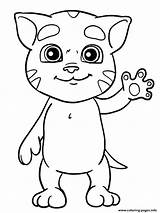 Tom Talking Coloring Pages Angela Printable Baby Mini Print Cutest Colouring Cat Drawing Kids Book Printables Cartoon sketch template