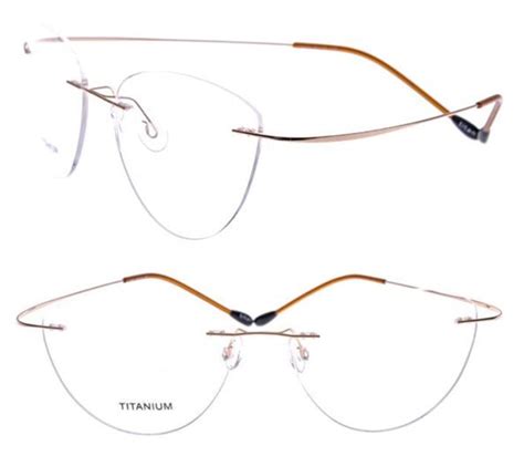 pure titanium flexible eyeglass frame glasses spectacles rimless men